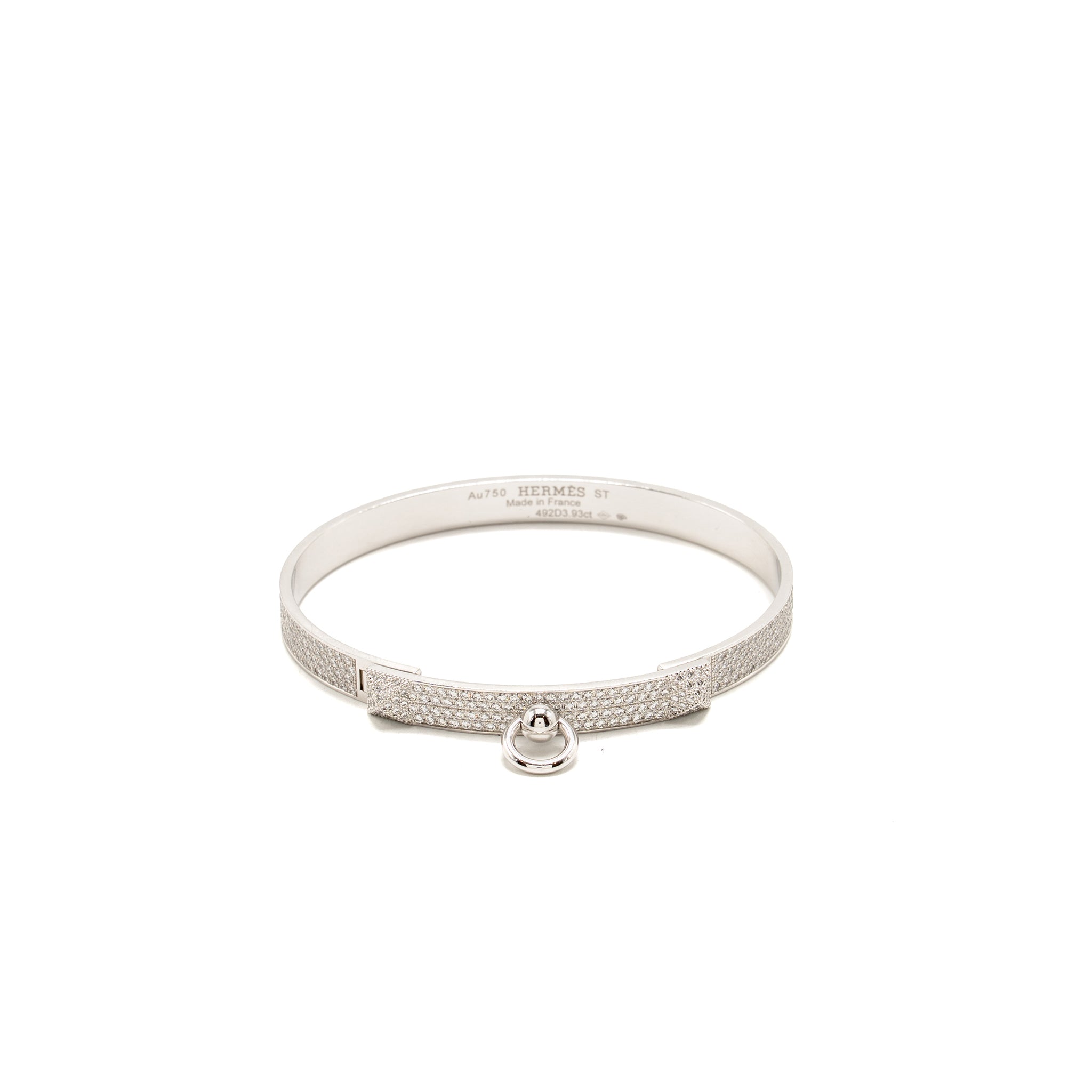 HERMES COLLIER DE CHIEN BRACELET WHITE GOLD, DIAMONDS
