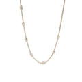 CHANEL CC LOGO SHORT CHAIN NECKLACE SILVER TONE