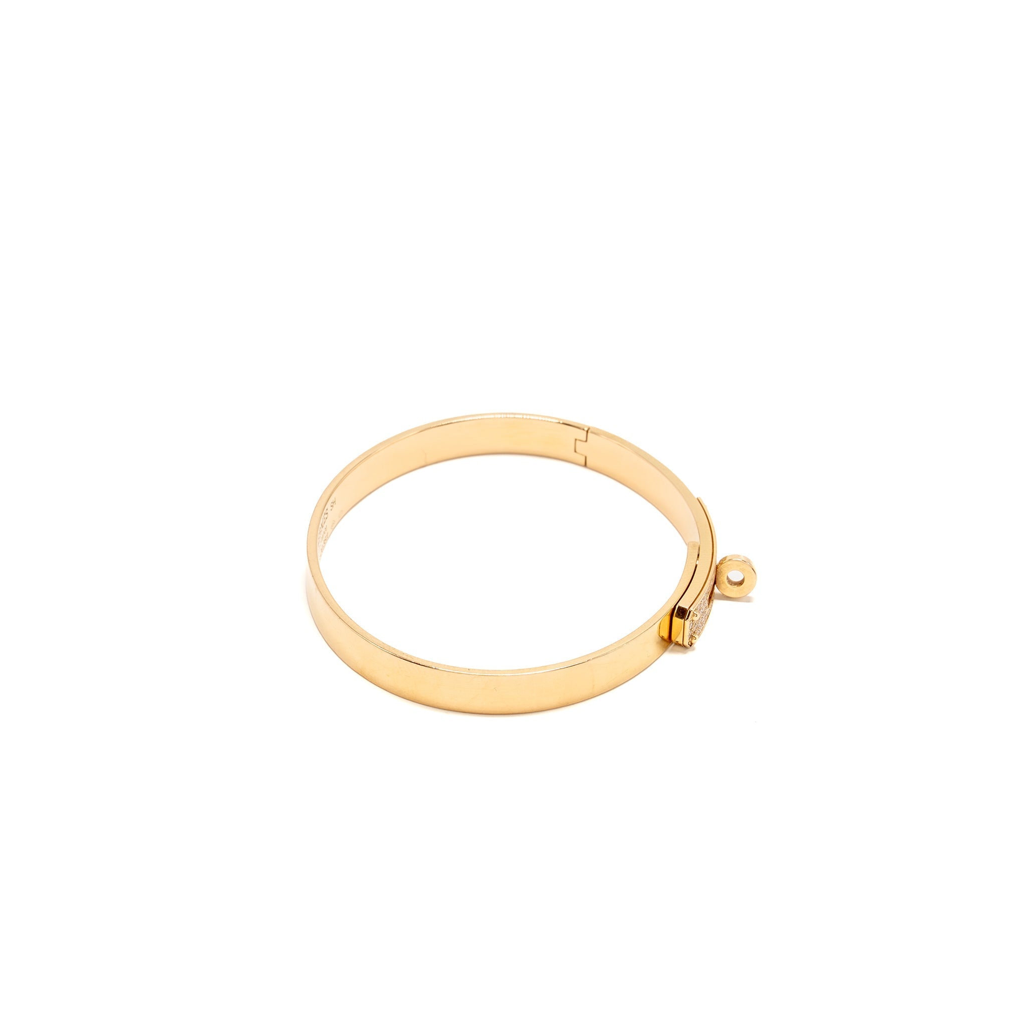 HERMES KELLY BRACELET ROSE GOLD, DIAMONDS