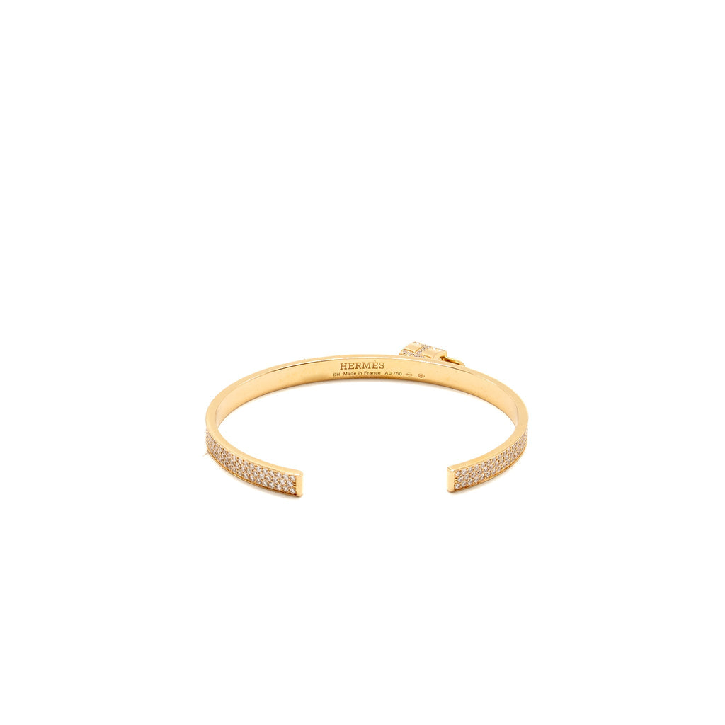 HERMES KELLY CADENAS BRACELET ROSE GOLD WITH DIAMONDS