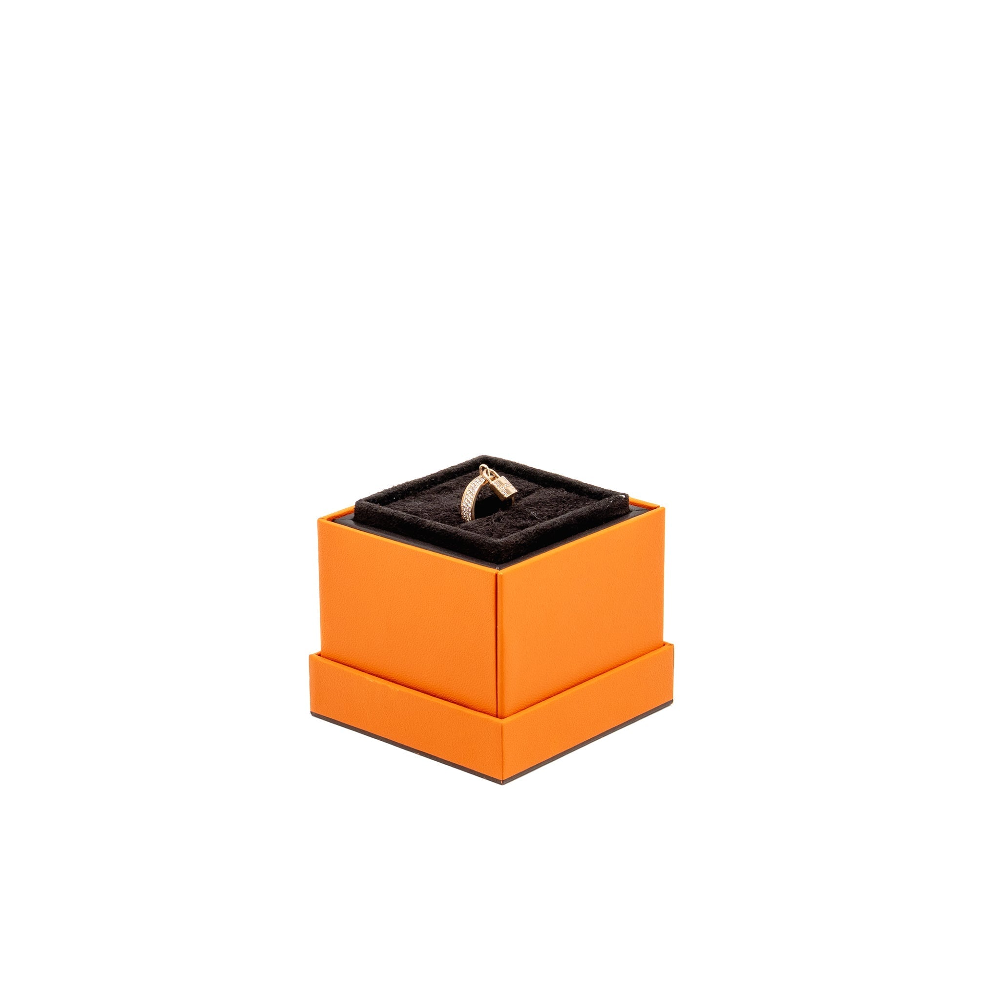 HERMES KELLY CLOCHETTE RING ROSE GOLD DIAMONDS