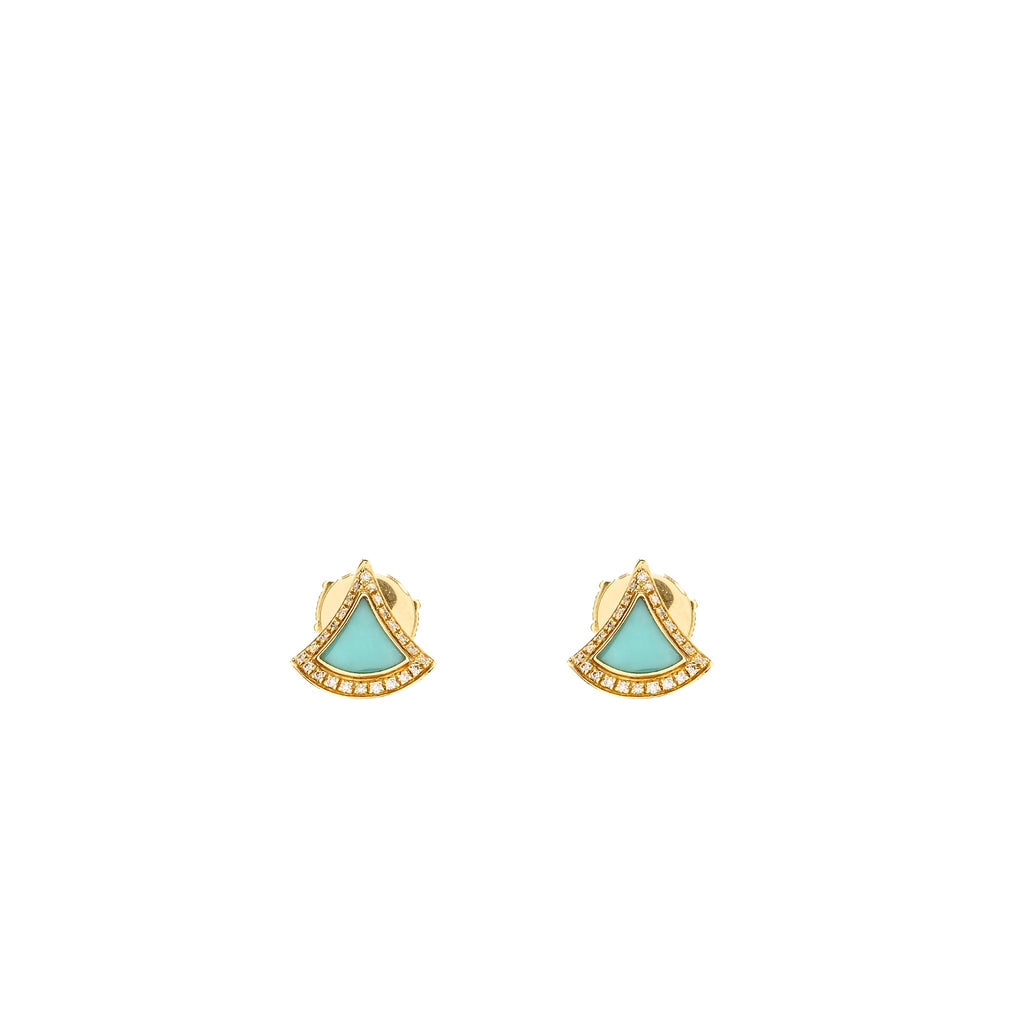 BVLGARI DIVAS’ DREAM EARRINGS YELLOW GOLD/TURQUOISE/DIAMONDS