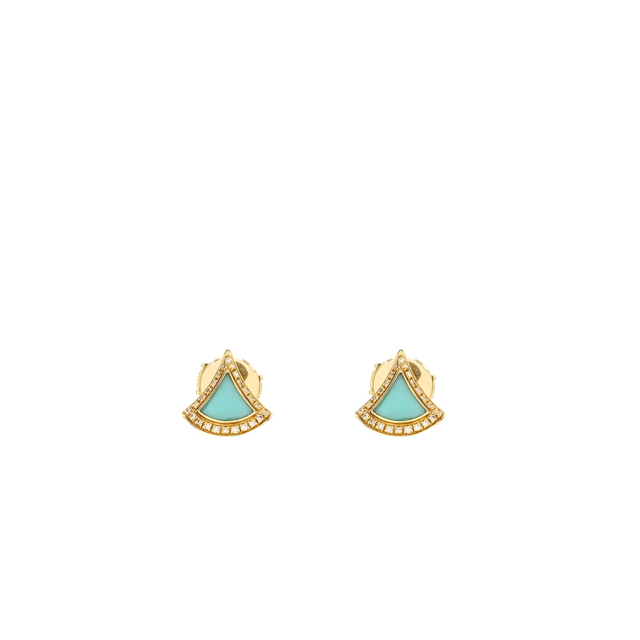 BVLGARI DIVAS’ DREAM EARRINGS YELLOW GOLD/TURQUOISE/DIAMONDS