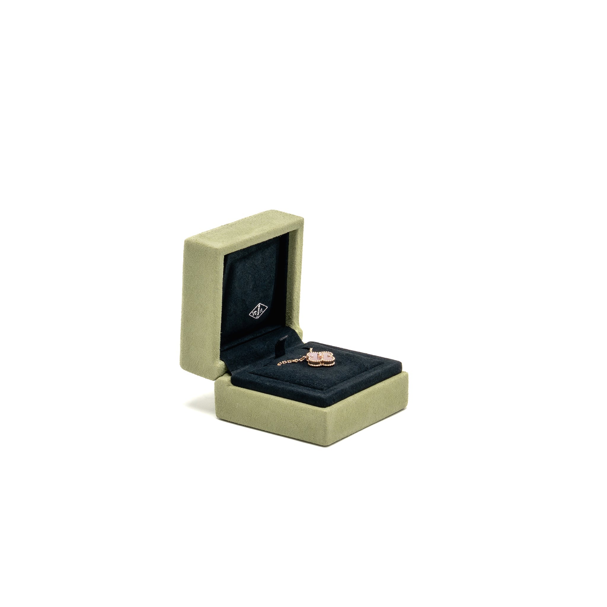 VAN CLEEF & ARPELS 2025 HOLIDAY PENDANT PINK MOTHER OF PEARL ROSE GOLD WITH DIAMOND