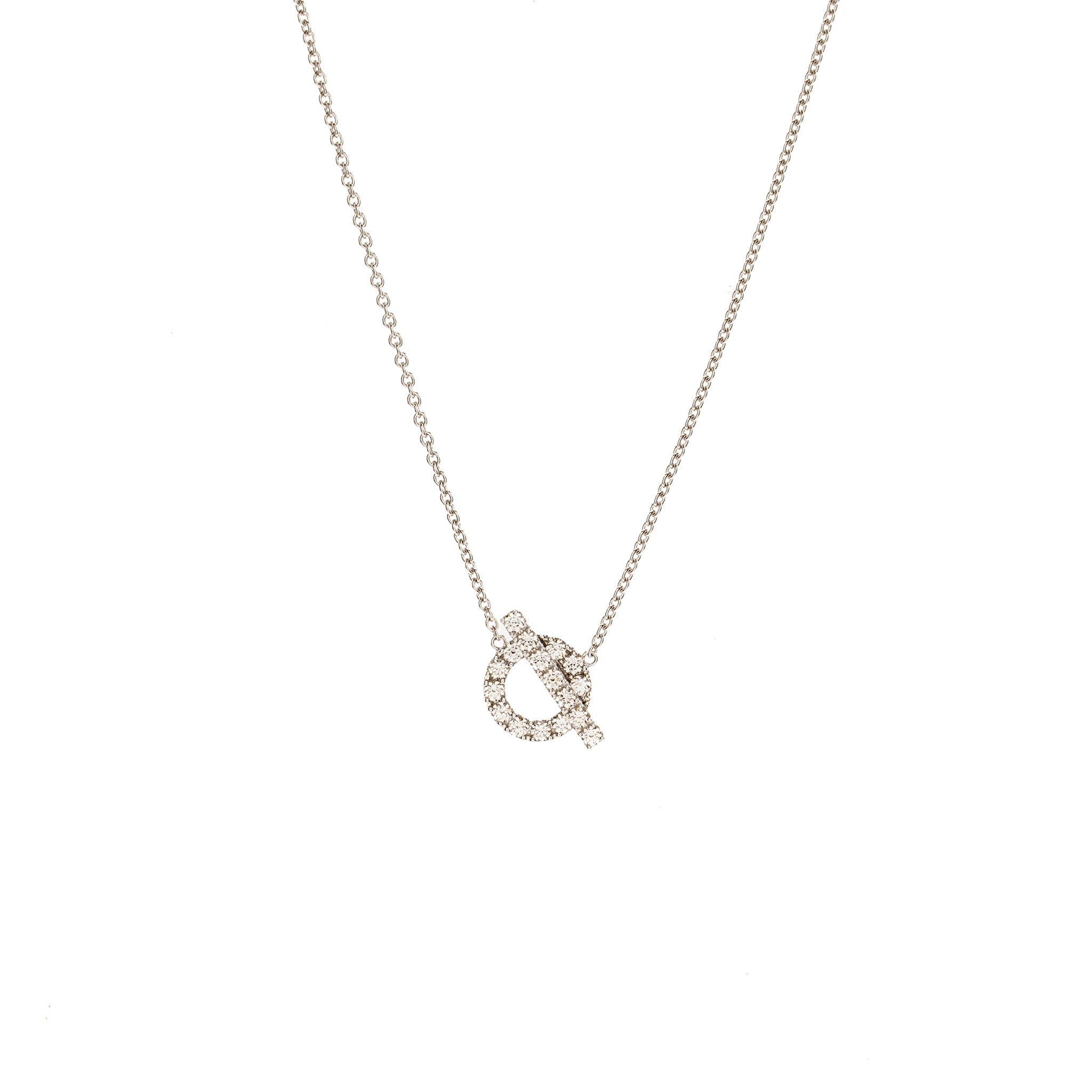 HERMES FINESSE PENDANT WHITE GOLD WITH DIAMONDS