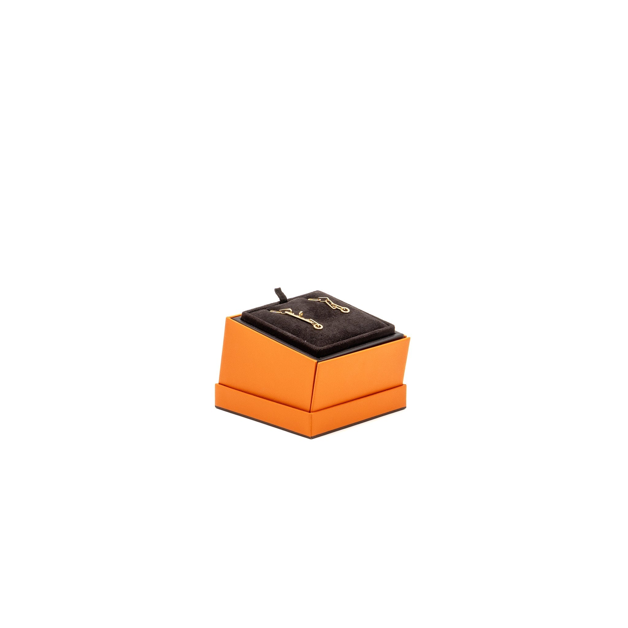 HERMES KELLY CHAINE EARRINGS YELLOW GOLD