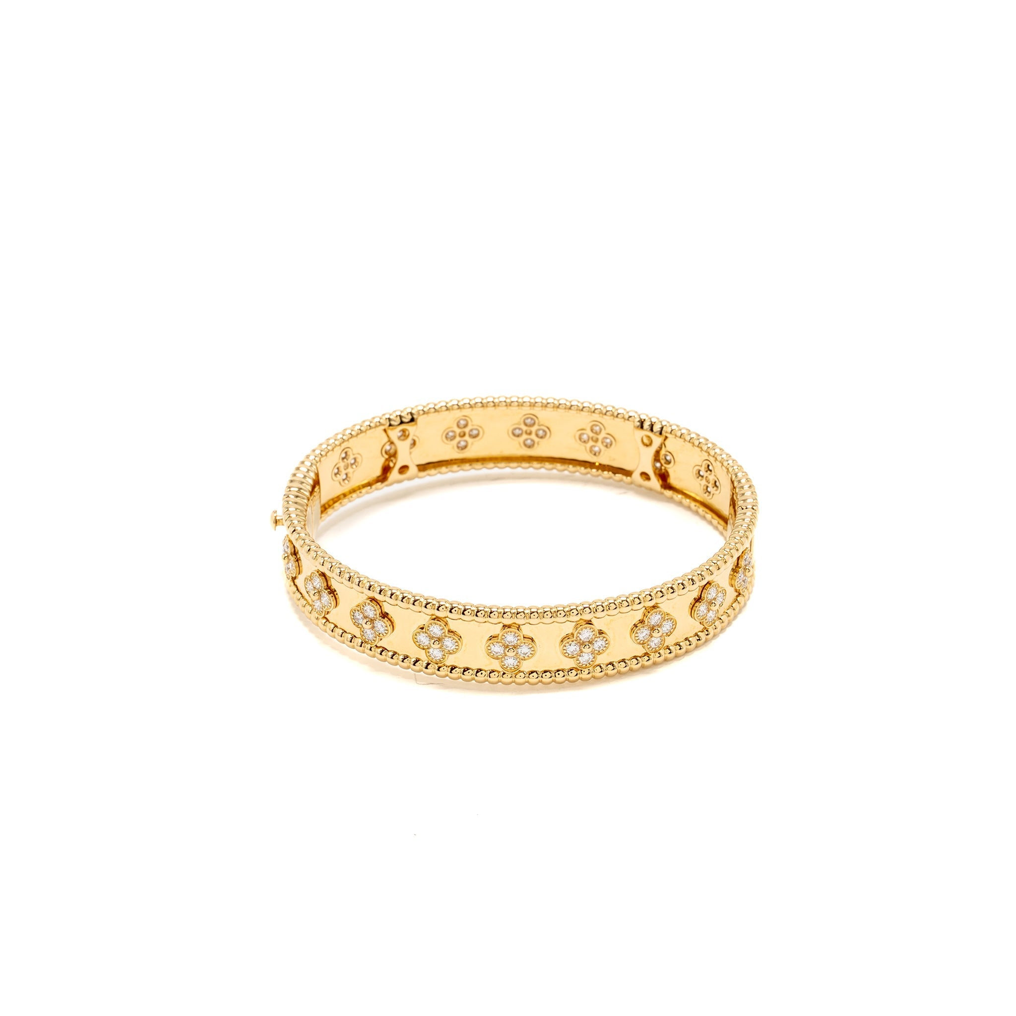 VAN CLEEF AND ARPELS PERLÉE CLOVERS BRACELET YELLOW GOLD, DIAMOND