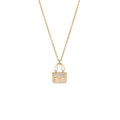 HERMES CONSTANCE AMULETTE PENDANT ROSE GOLD WITH DIAMONDS