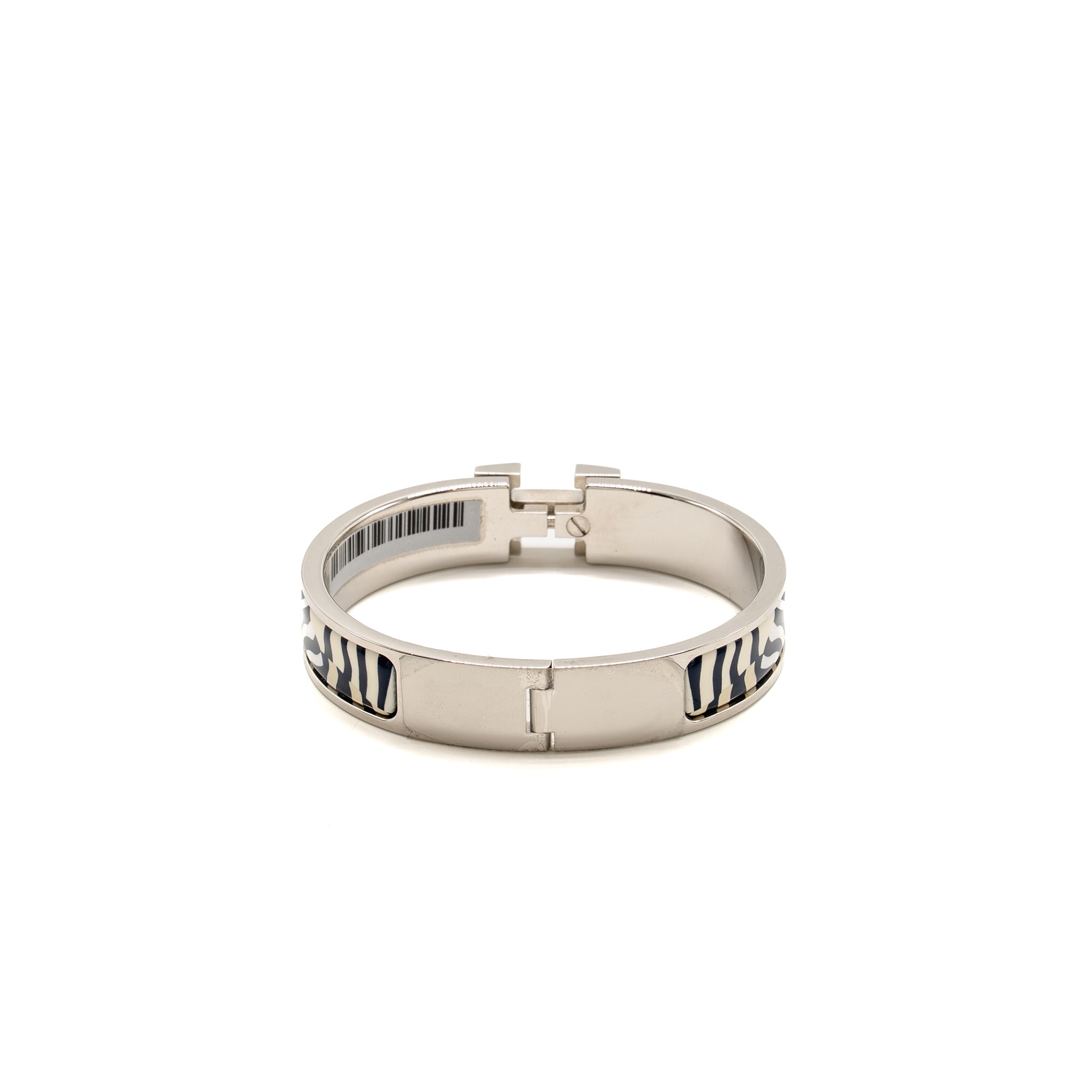 HERMES CLIC H BRACELET ZEBRES DE TANZANIE BEIGE/BLUE SHW