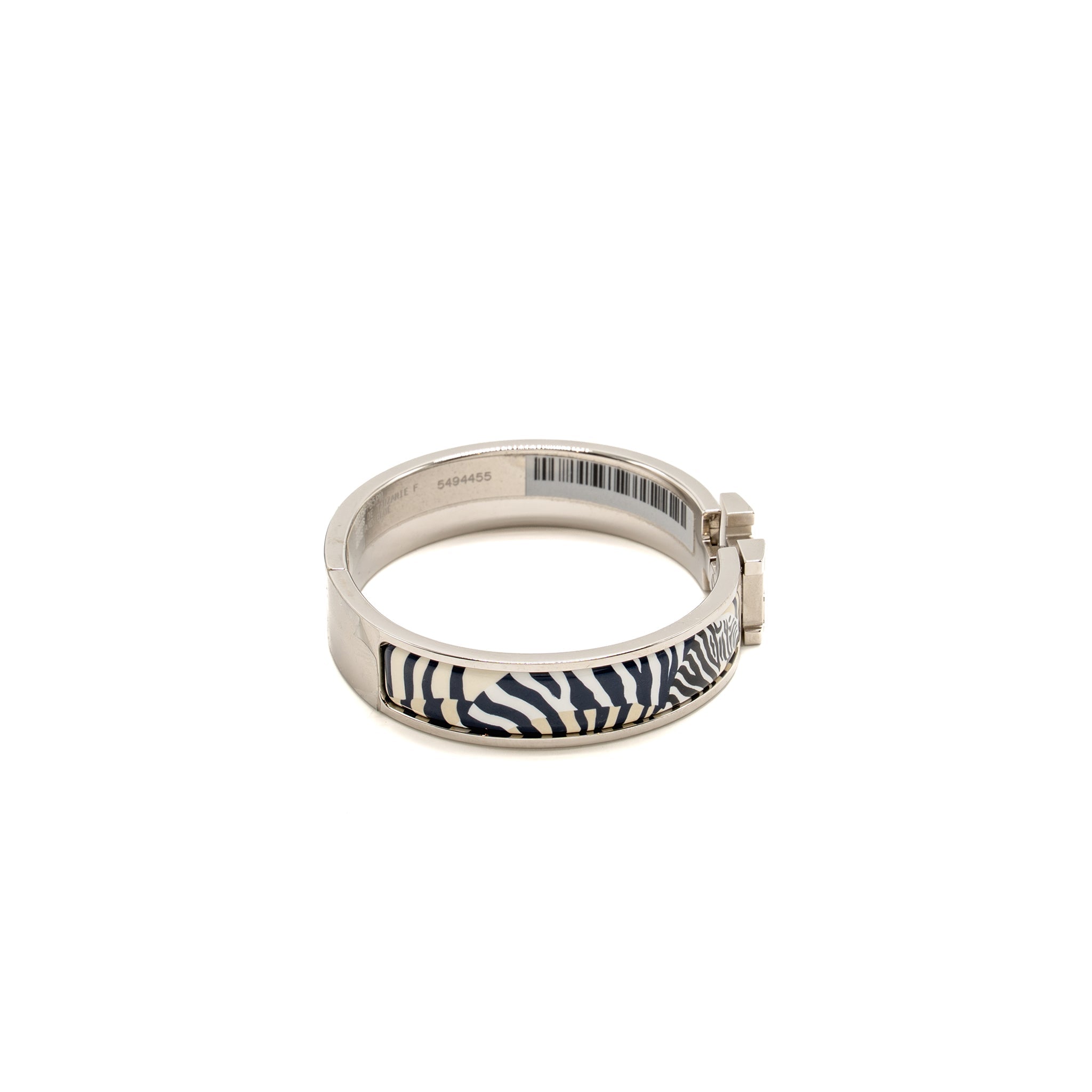 HERMES CLIC H BRACELET ZEBRES DE TANZANIE BEIGE/BLUE SHW