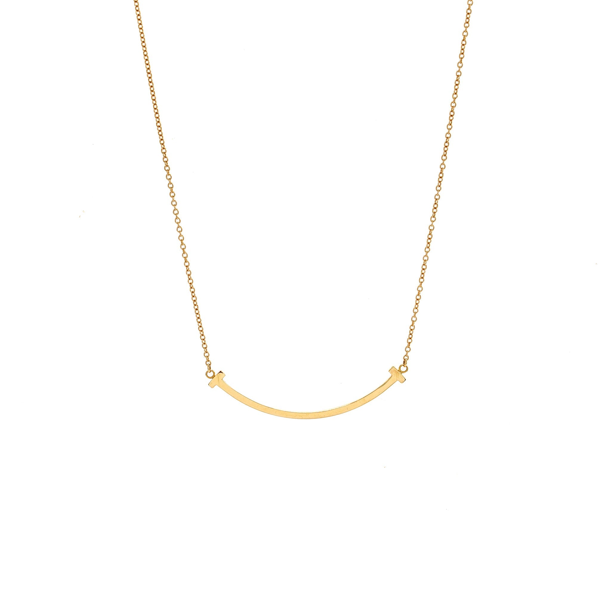 TIFFANY T SMILE PENDANT ROSE GOLD