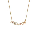 CHANEL I LOVE CHANEL COCO NECKLACE CRYSTAL PINK/LIGHT GOLD TONE