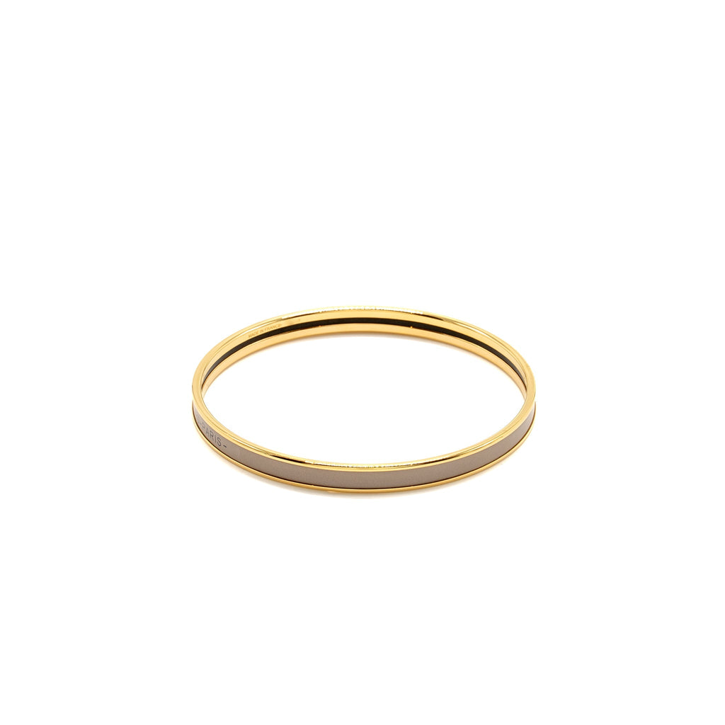HERMES UNI BANGLE MARRON GLACE GHW