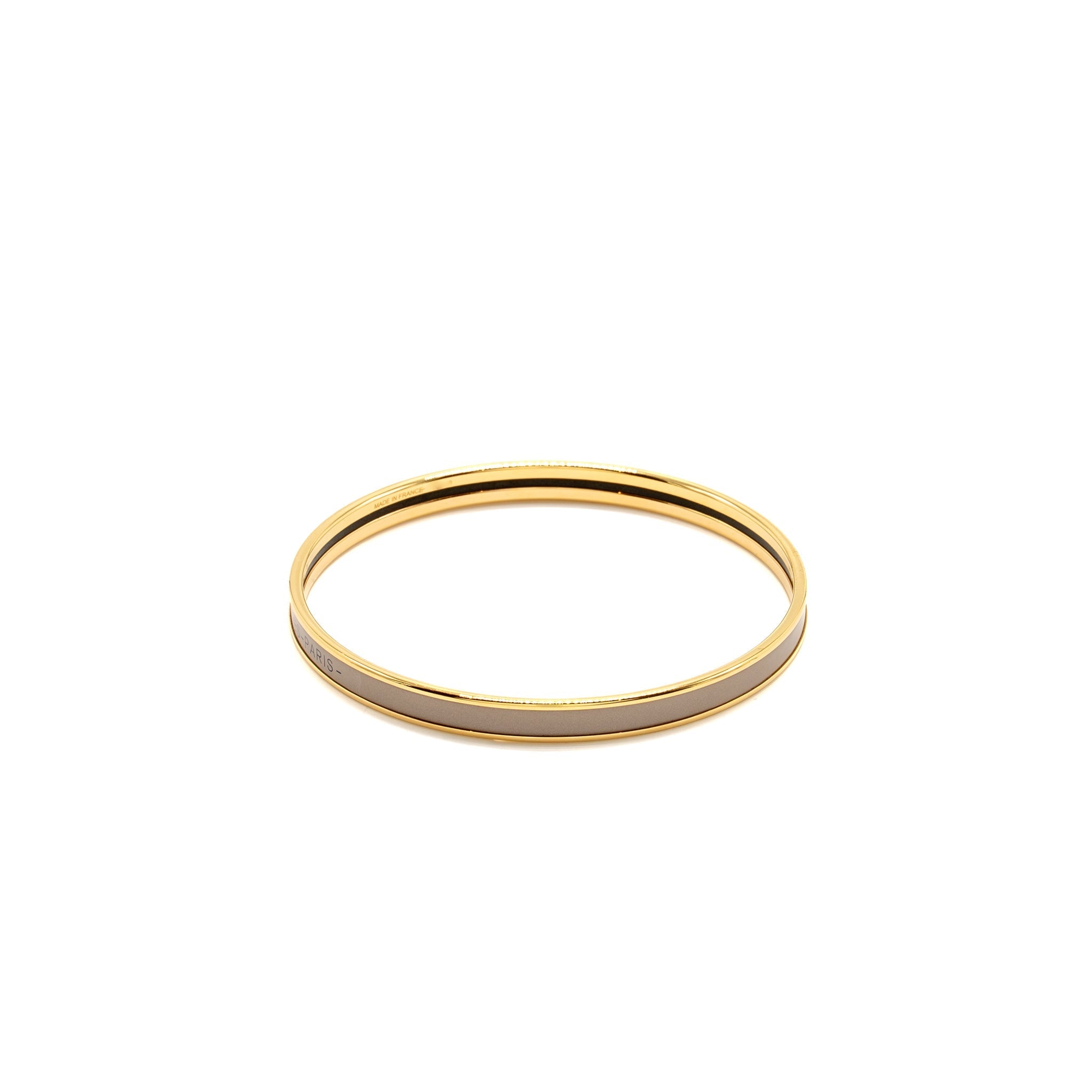 HERMES UNI BANGLE MARRON GLACE GHW