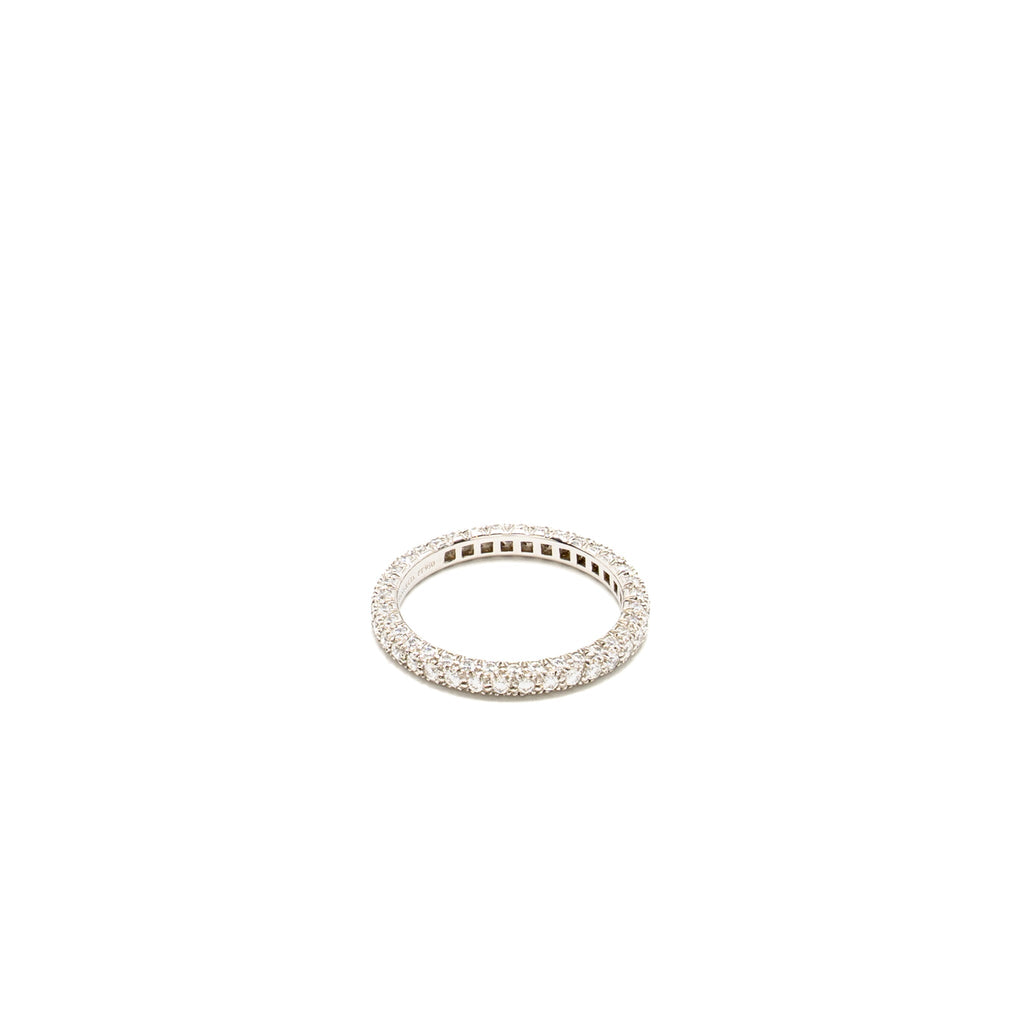 TIFFANY NARROW ETOILE BAND RING PLATINUM DIAMONDS PAVE
