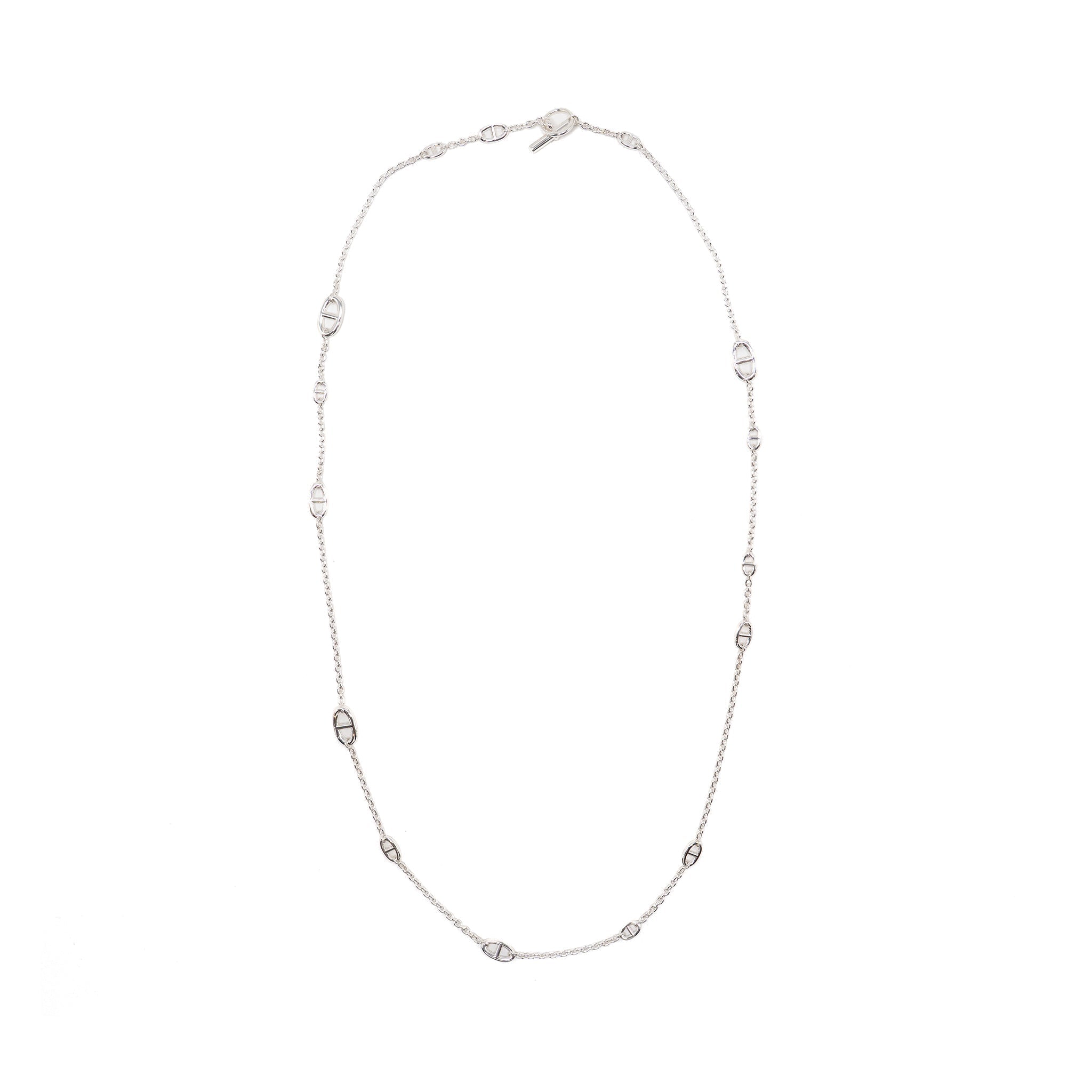 HERMES 120CM FARANDOLE LONG NECKLACE STERLING SILVER