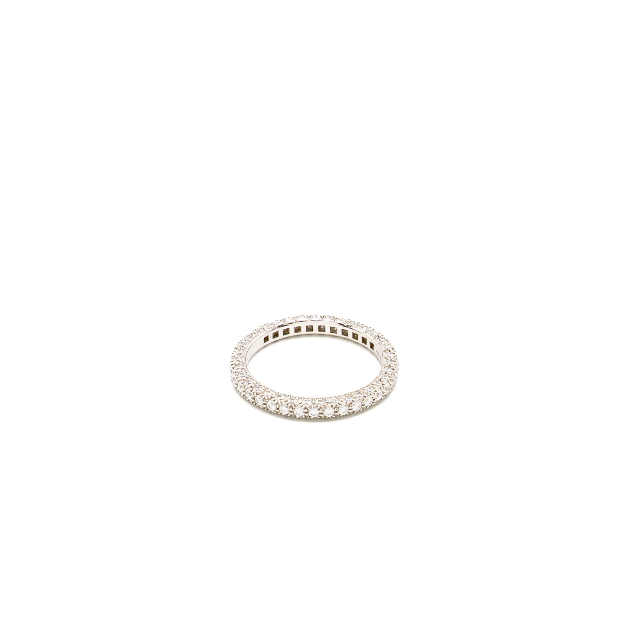 TIFFANY NARROW ETOILE BAND RING PLATINUM DIAMONDS PAVE