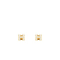 HERMES MINI POP H EARRINGS WHITE GHW