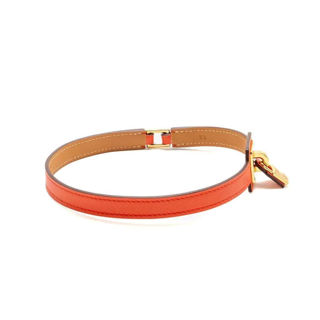 HERMES SIZE T3 O'KELLY BRACELET SWIFT RED GHW STAMP Y