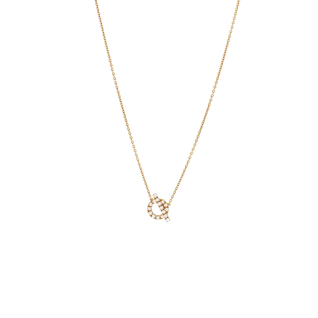HERMES FINESSE PENDANT ROSE GOLD, DIAMONDS