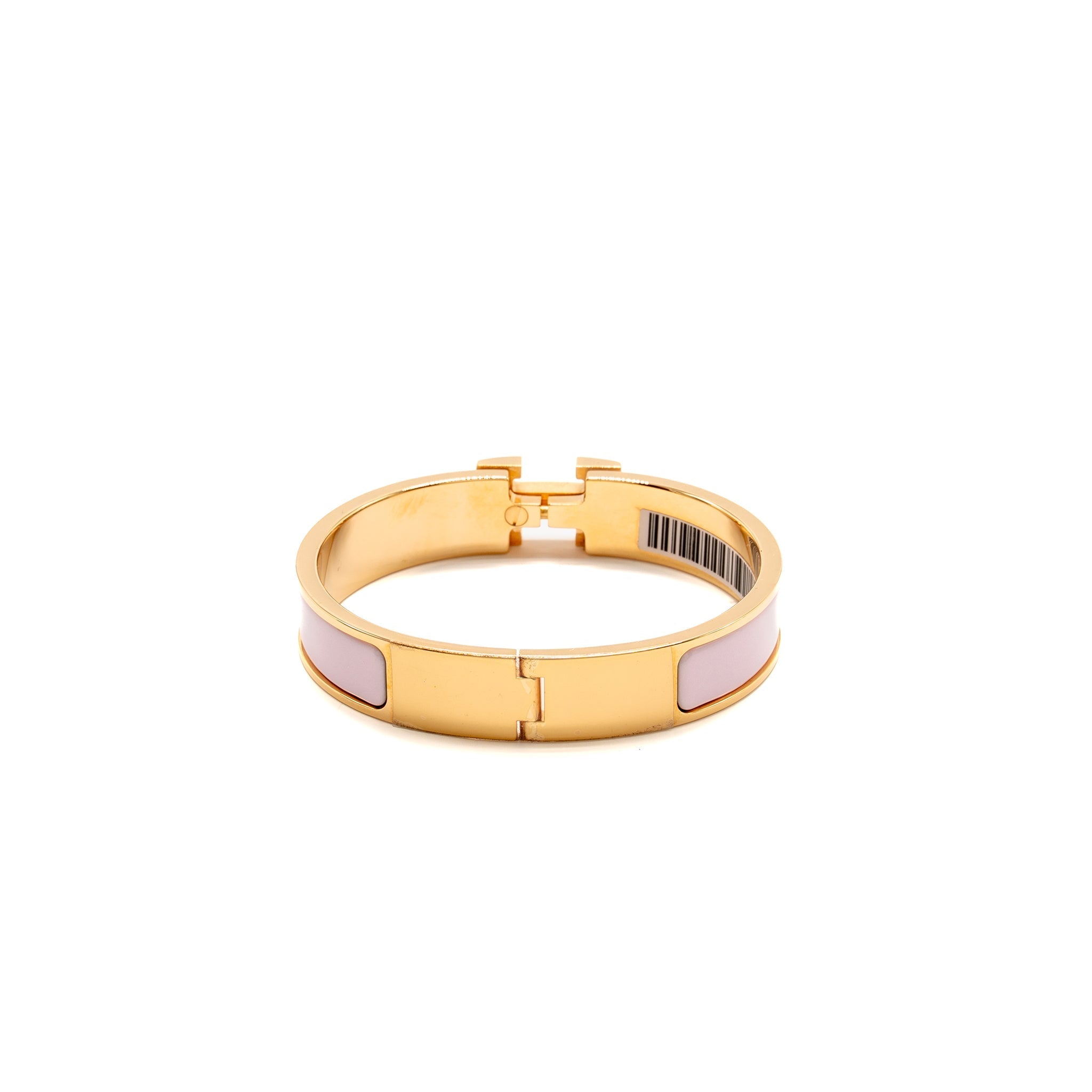 HERMES CLIC H BRACELET ROSE DRAGEE RGHW