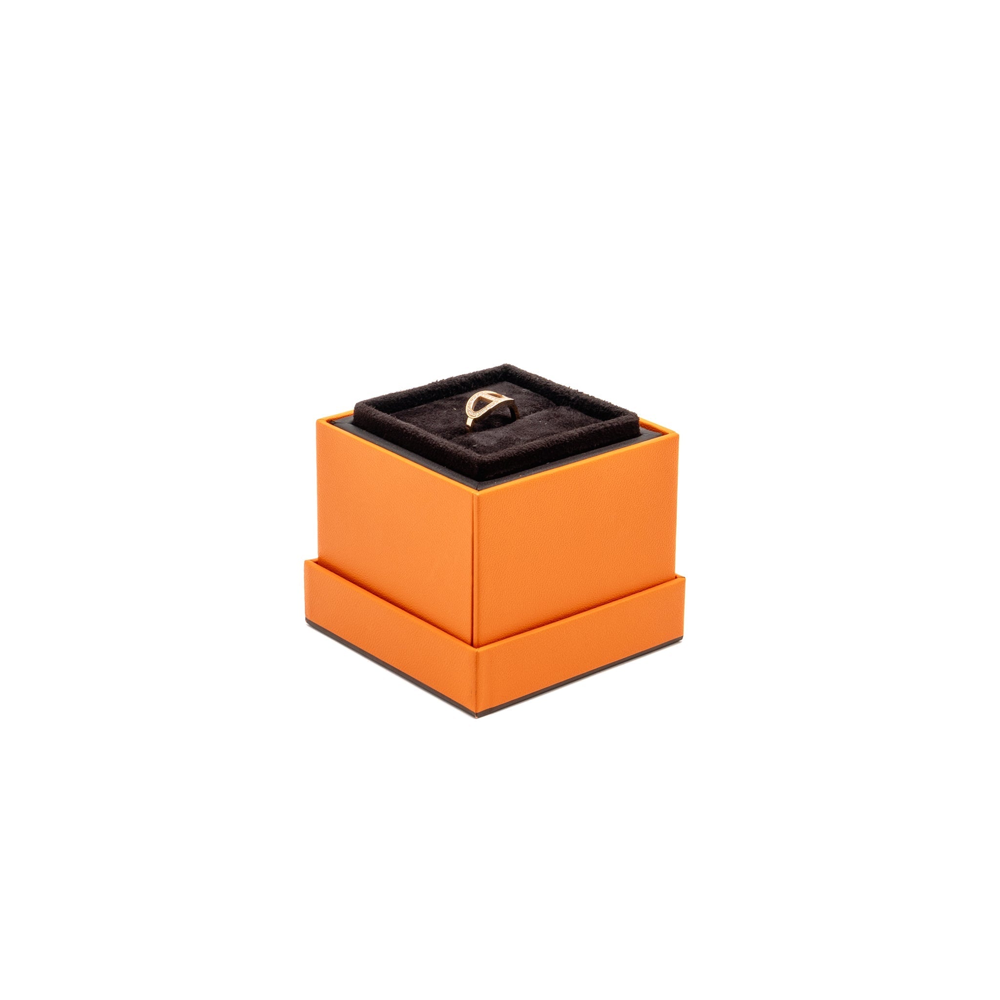 HERMES CHAINE D’ANCRE CONTOUR RING ROSE GOLD WITH DIAMONDS