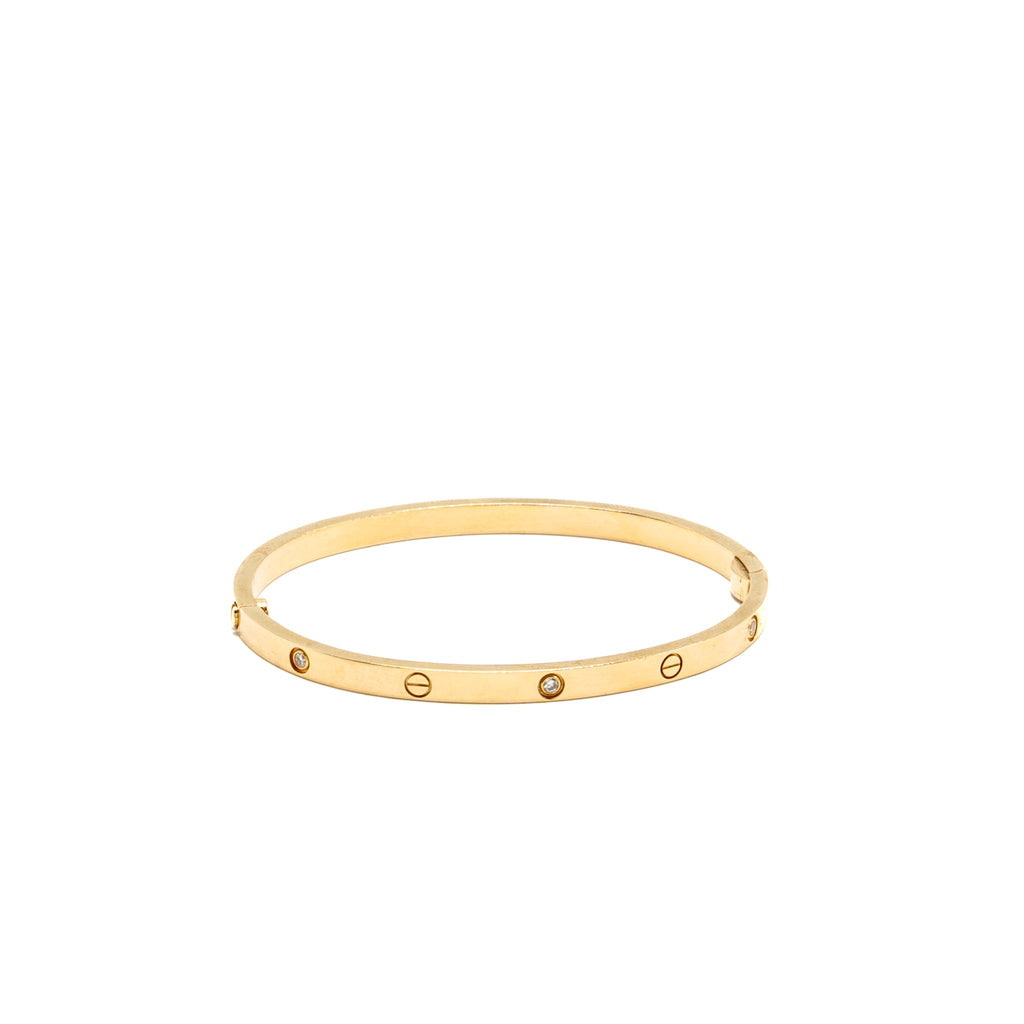 CARTIER LOVE BRACELET YELLOW GOLD 6 DIAMONDS