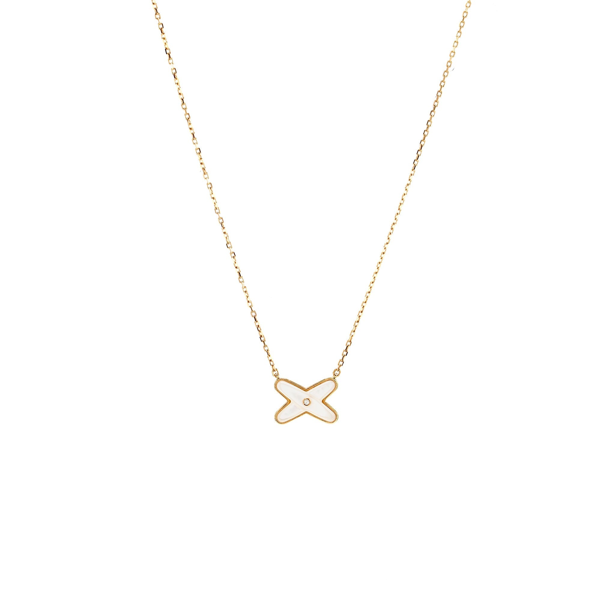 CHAUMET JEUX DE LIENS PENDANT ROSE GOLD / MOTHER OF PEARL / DIAMOND