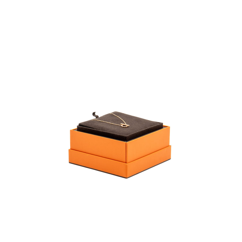 HERMES FINESSE PENDANT ROSE GOLD, DIAMONDS