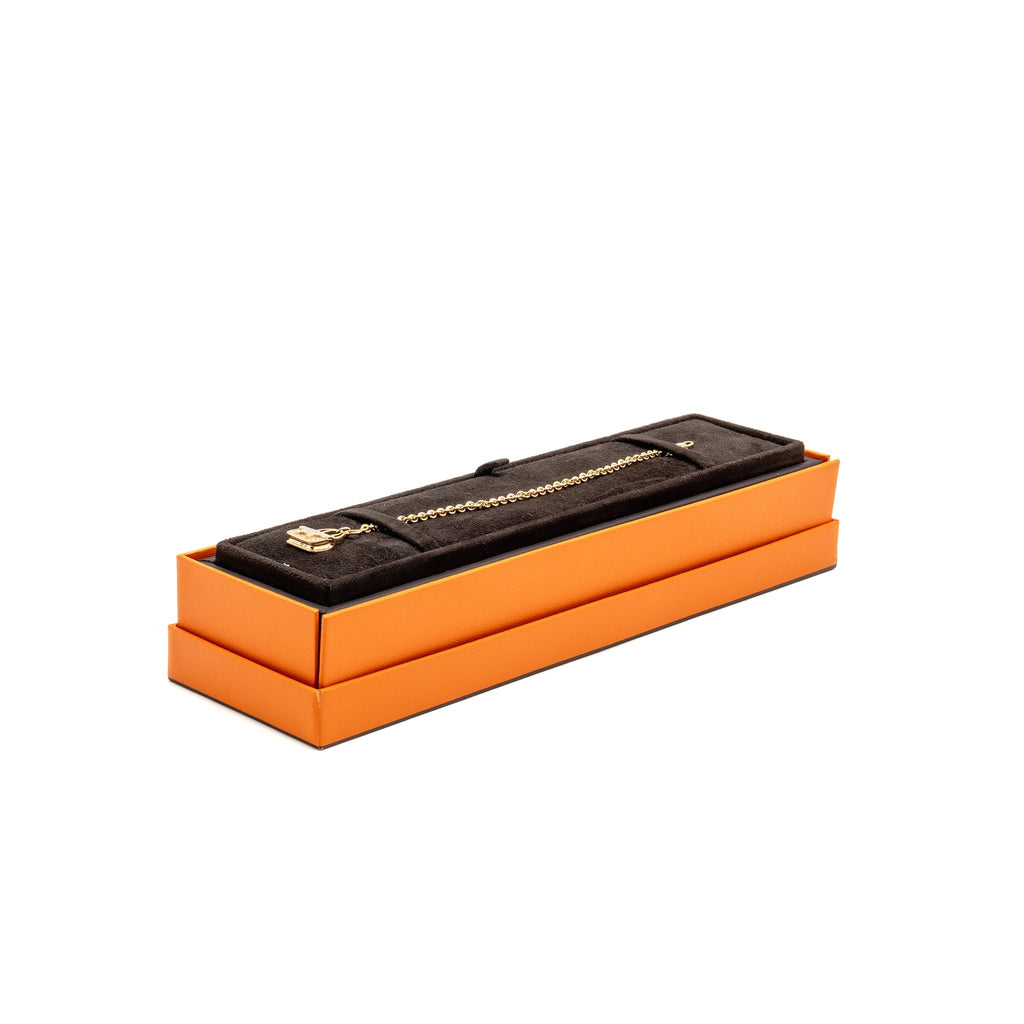 HERMES AMULETTES CONSTANCE BRACELET ROSE GOLD WITH DIAMONDS