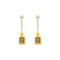 CHANEL NO.5 PERFUME BOTTLE DROP EARRINGS PEARL/CRYSTAL GOLD TONE