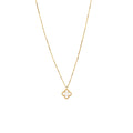 VAN CLEEF & ARPELS SWEET ALHAMBRA PENDANT WHITE MOTHER OF PEARL YELLOW GOLD