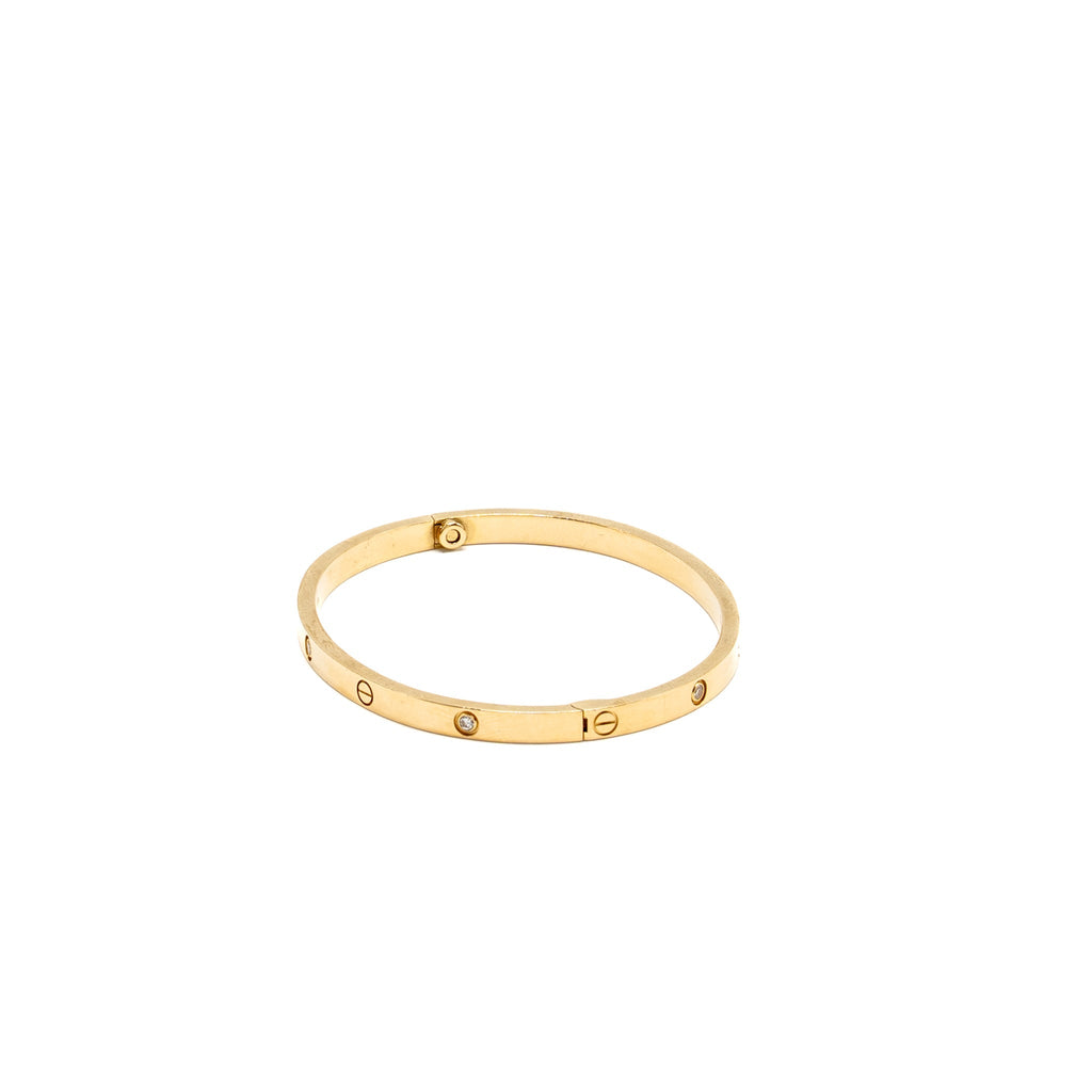 CARTIER LOVE BRACELET YELLOW GOLD 6 DIAMONDS