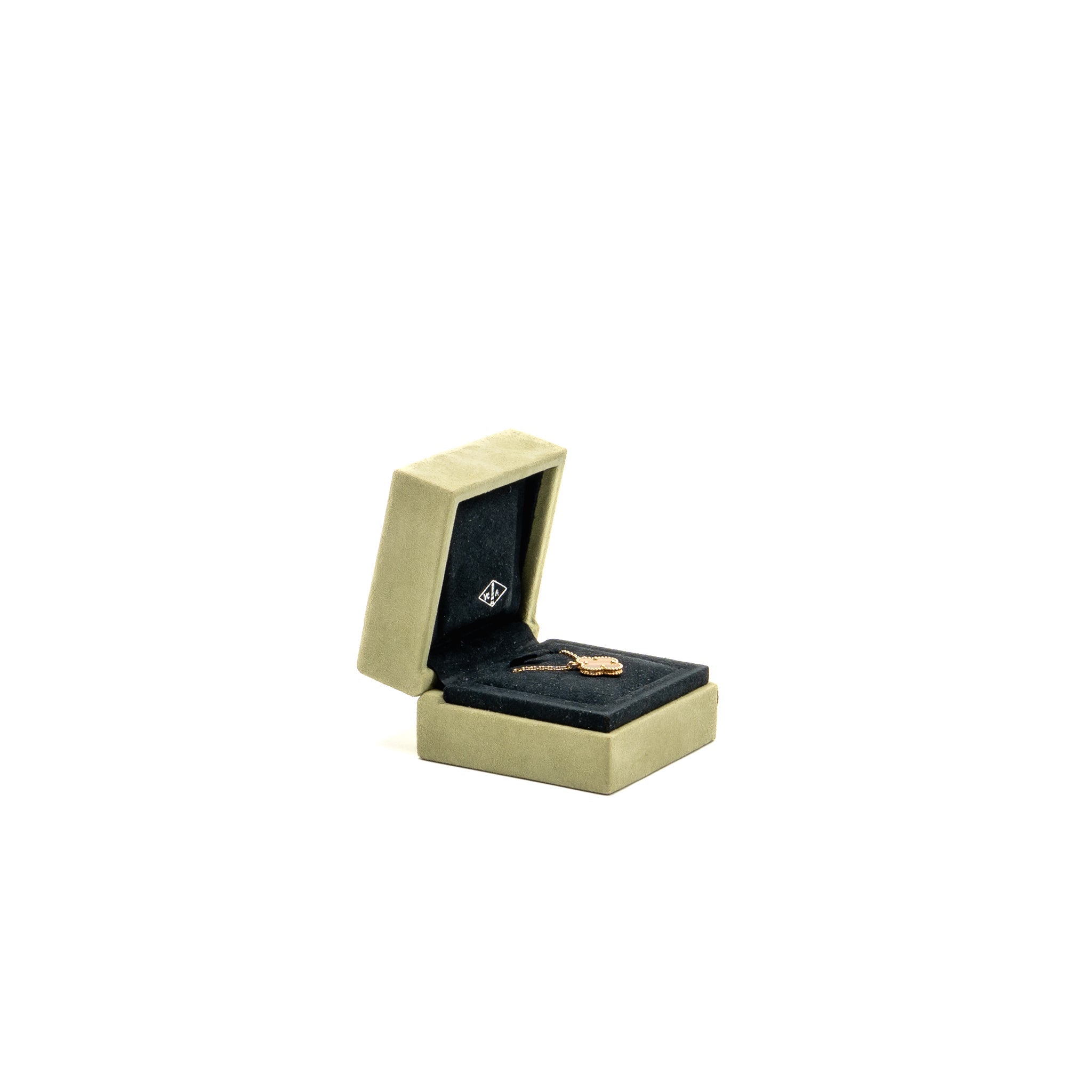 VAN CLEEF AND ARPELS VINTAGE ALHAMBRA PENDANT 18K YELLOW GOLD, TIGER EYE