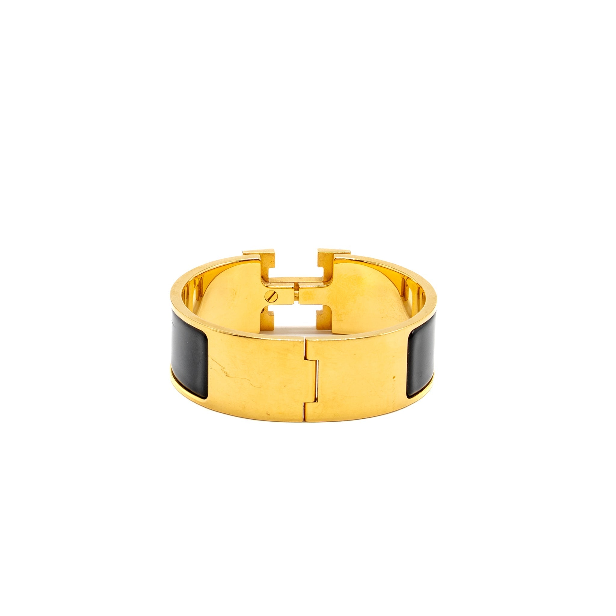 HERMES CLIC CLAC H BRACELET BLACK GHW