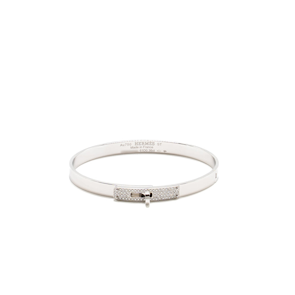 HERMES KELLY BRACELET WHITE GOLD WITH DIAMONDS