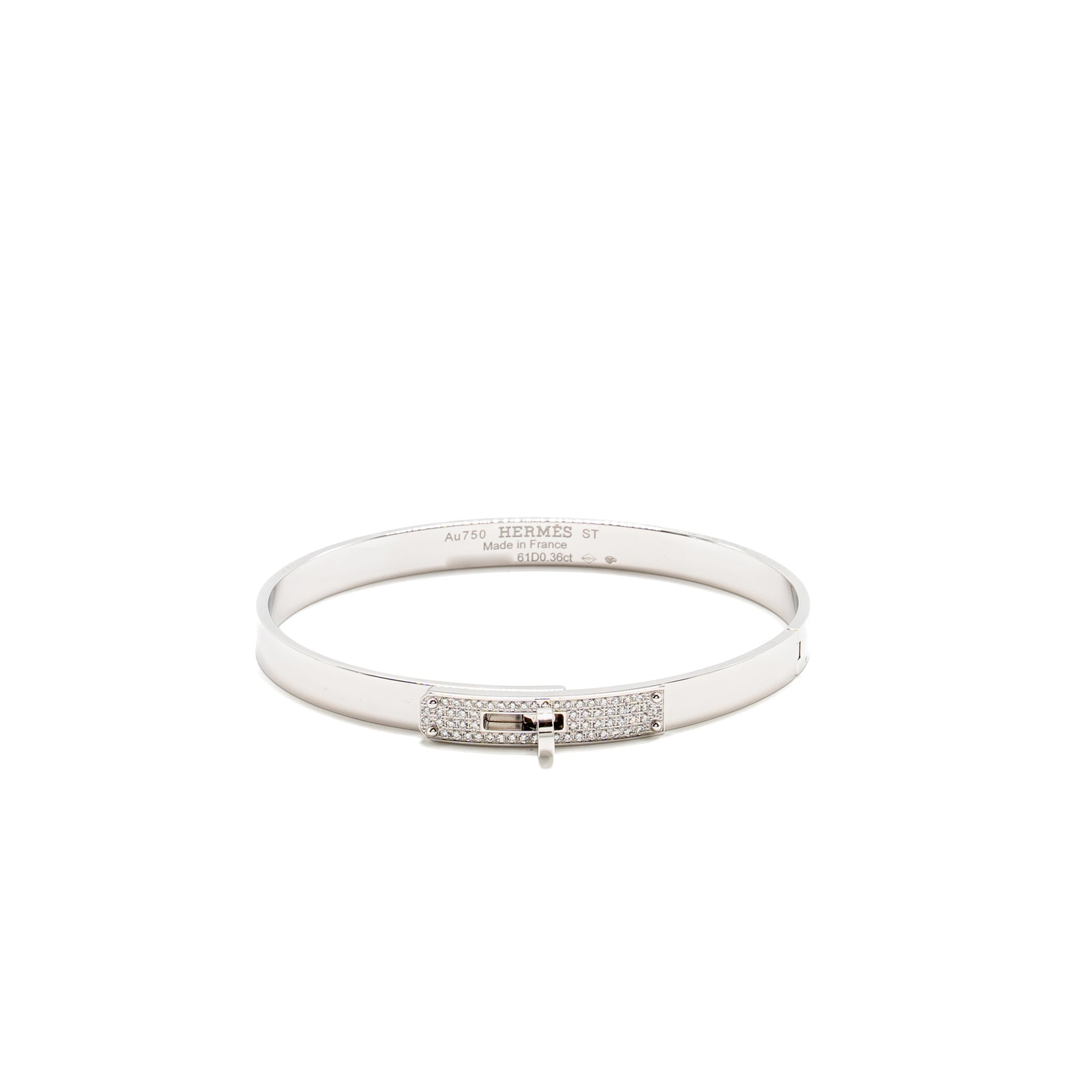 HERMES KELLY BRACELET WHITE GOLD WITH DIAMONDS