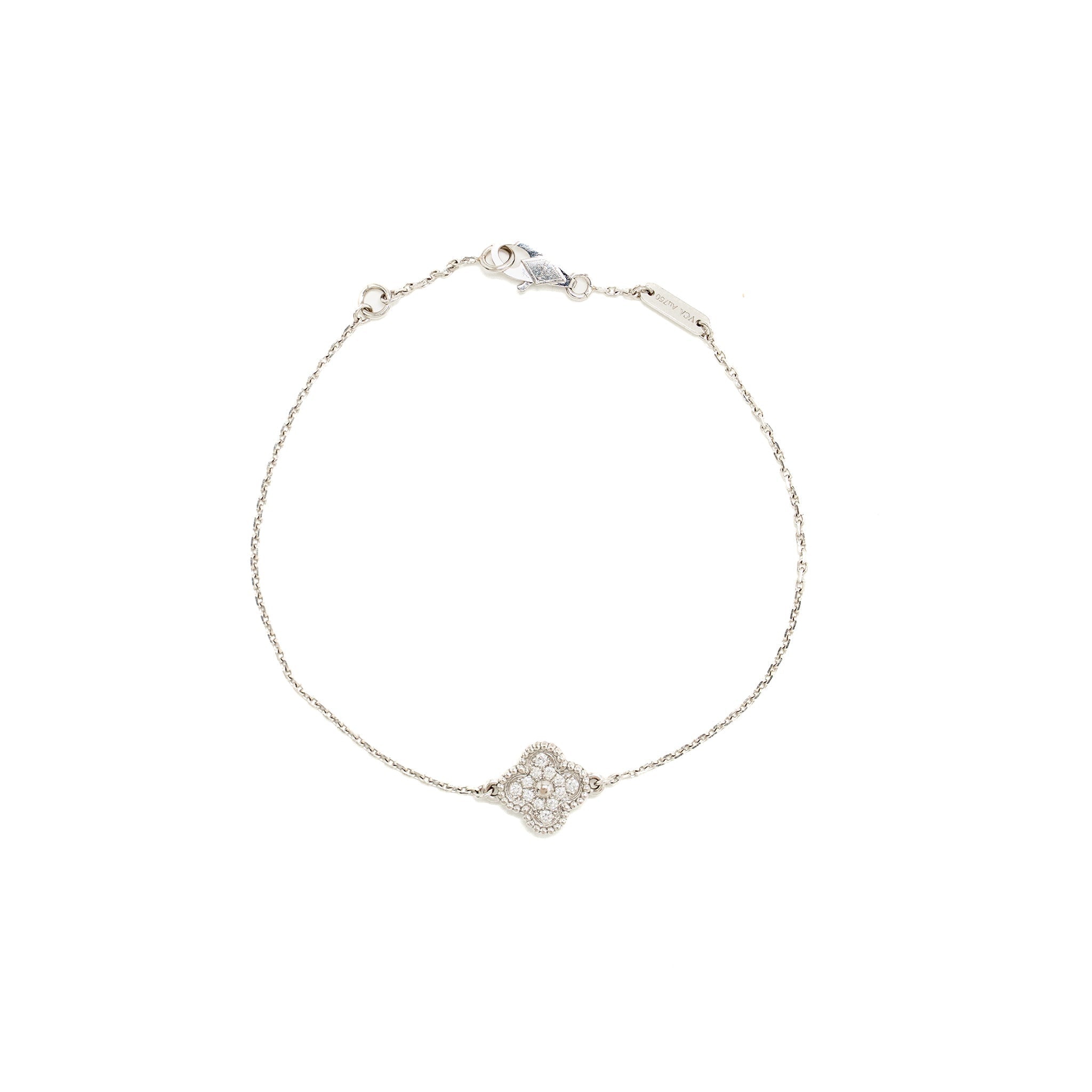 VAN CLEEF & ARPELS SWEET ALHAMBRA BRACELET WHITE GOLD DIAMONDS