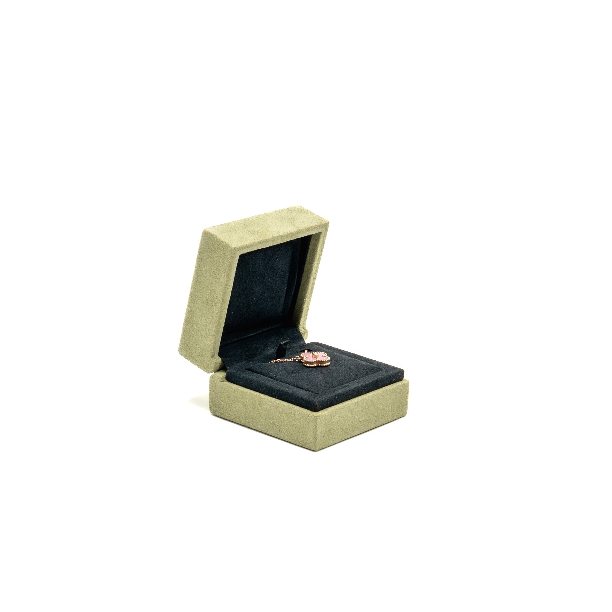 VAN CLEEF HOLIDAY & ARPELS 2021 HOLIDAY PENDANT RHODONITE ROSE GOLD WITH DIAMONDS