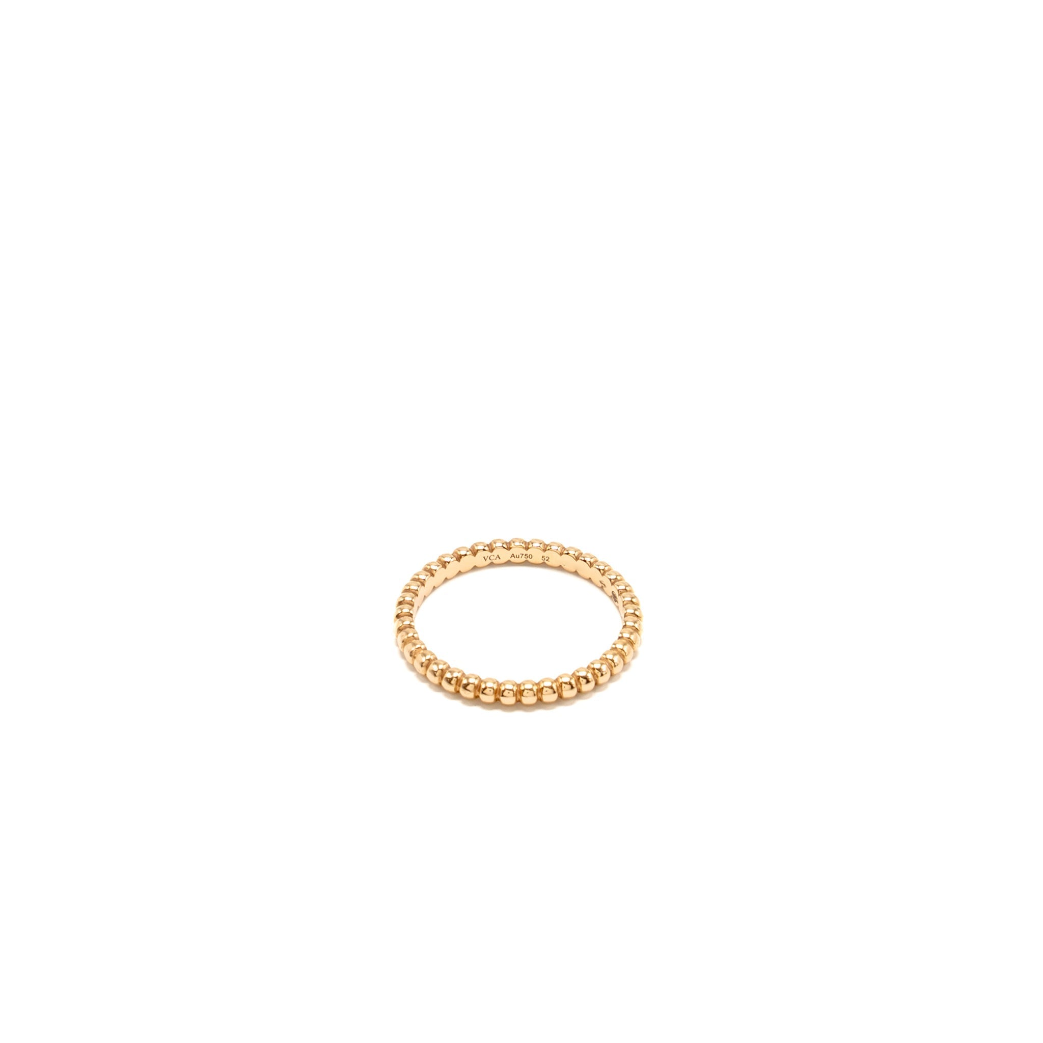 VAN CLEEF AND ARPELS PERLEE PEARLS OF GOLD RING ROSE GOLD