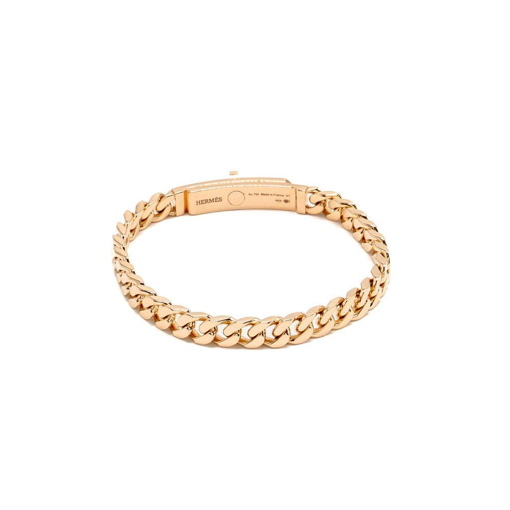 HERMES KELLY GOURMETTE BRACELET ROSE GOLD, DIAMONDS
