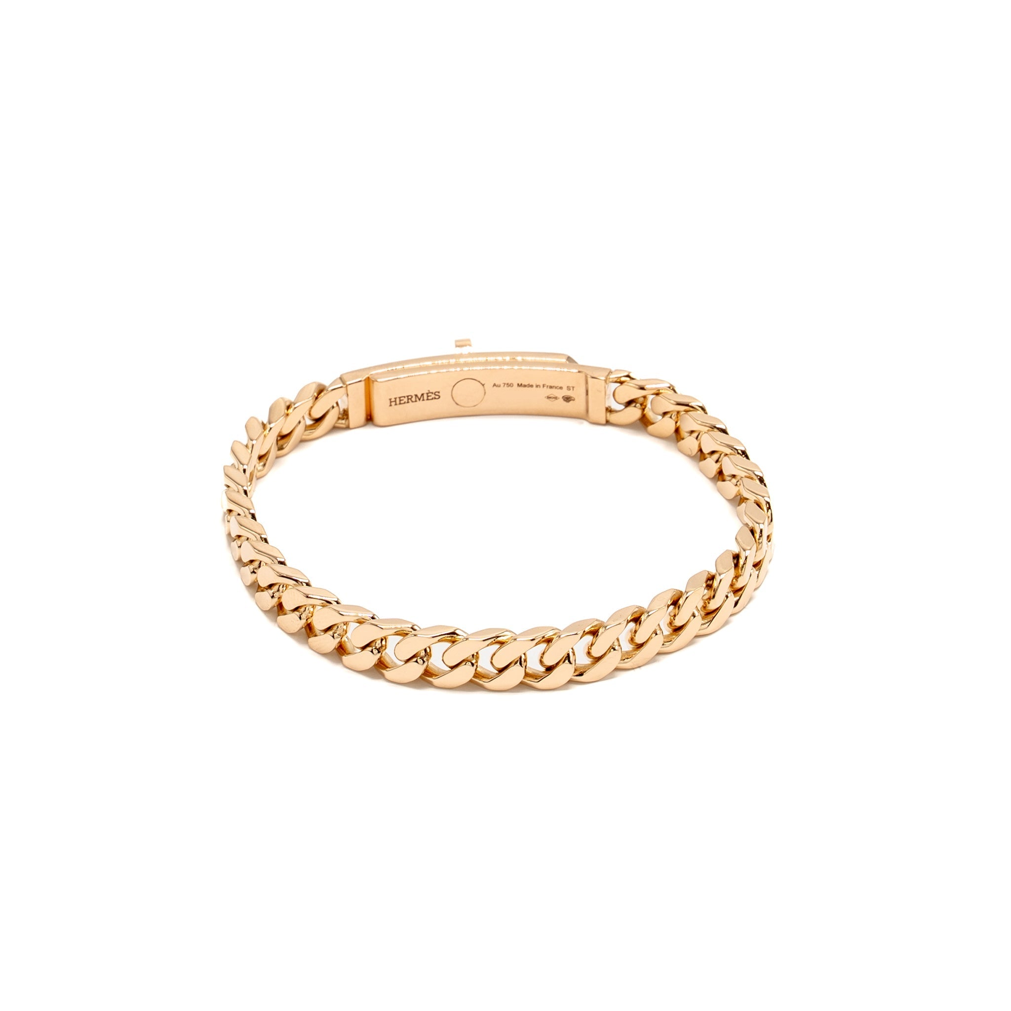HERMES KELLY GOURMETTE BRACELET ROSE GOLD, DIAMONDS