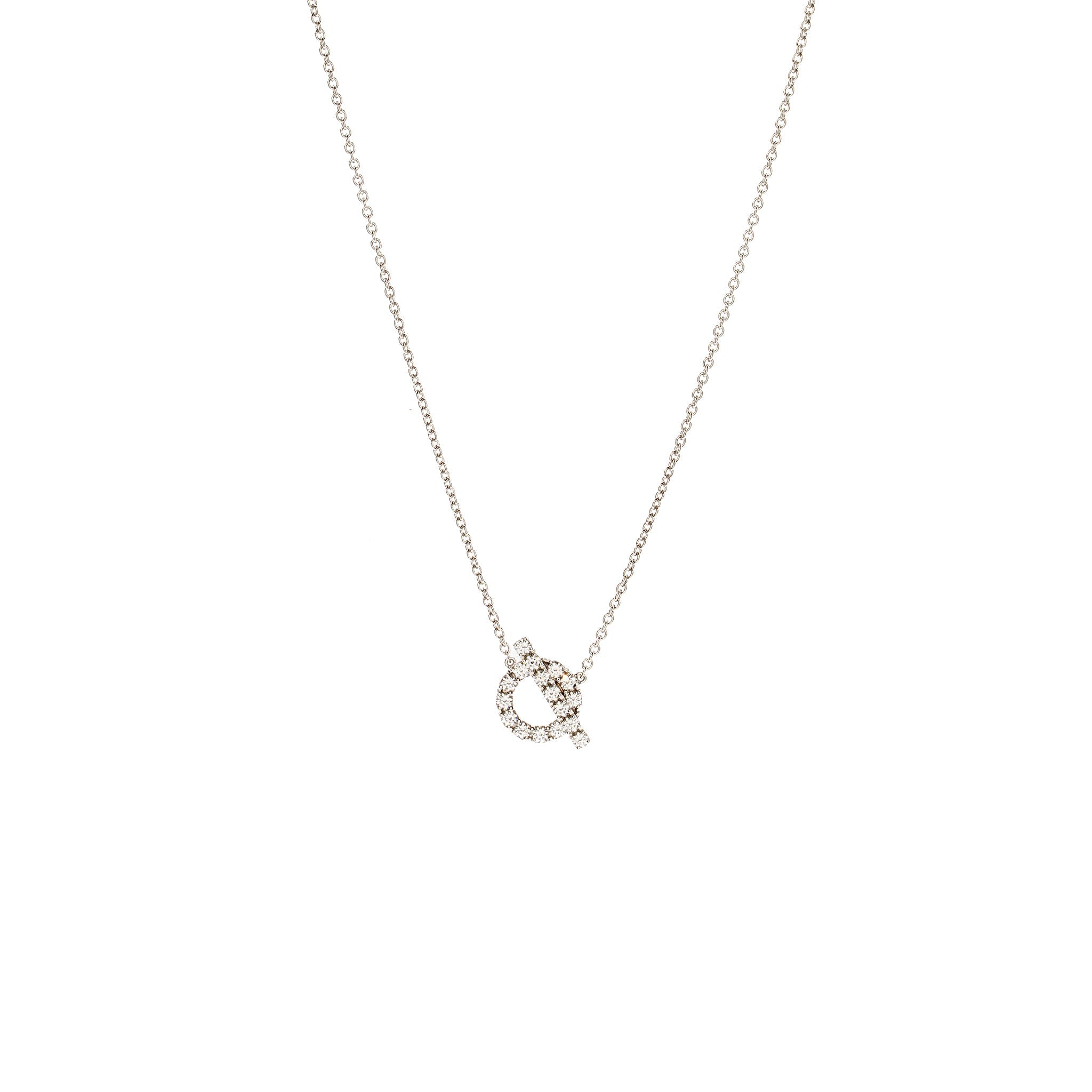 HERMES FINESSE PENDANT WHITE GOLD DIAMONDS
