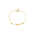 VAN CLEEF AND ARPELS SWEET BUTTERFLIES BRACELET 18K YELLOW GOLD / MOTHER OF PEARL