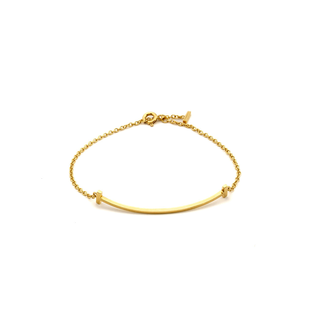 TIFFANY T SMILE BRACELET YELLOW GOLD