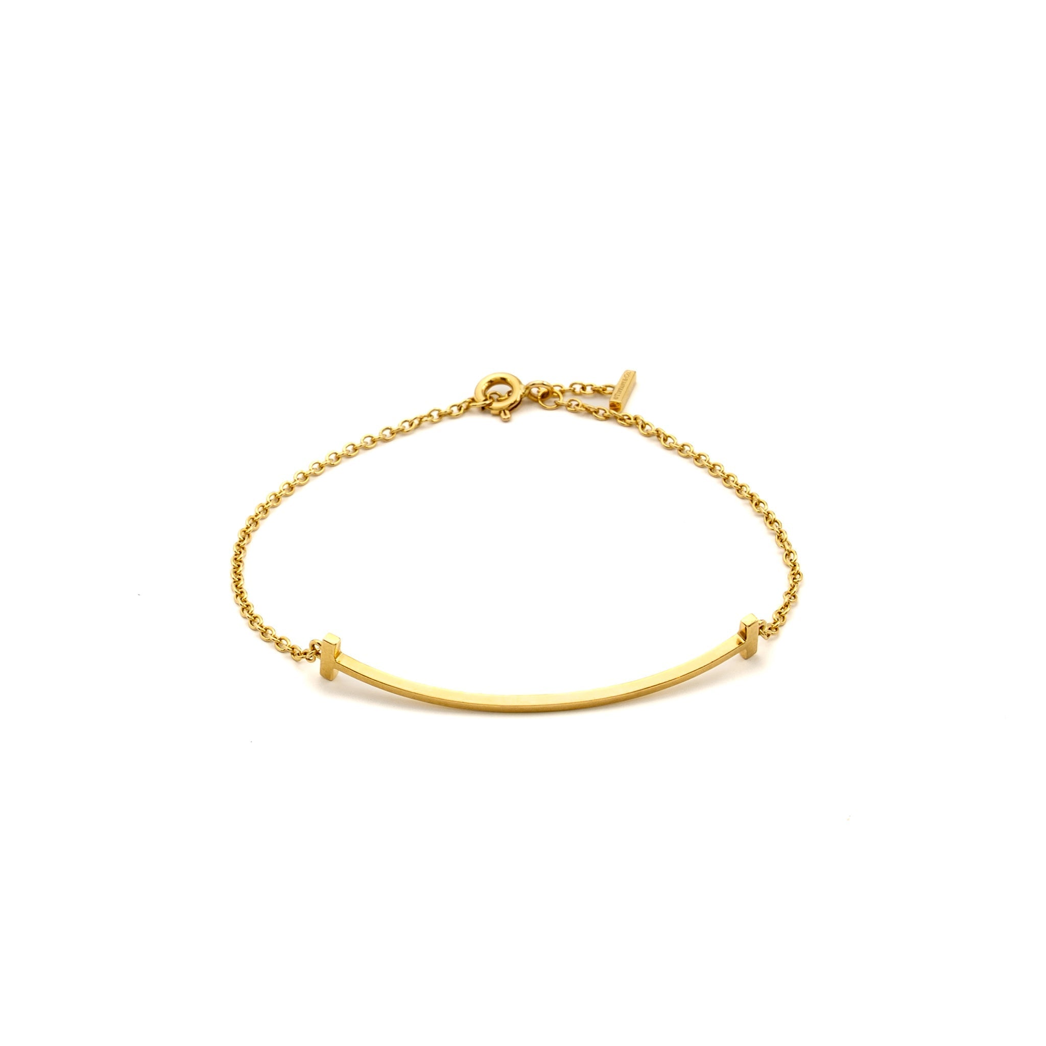TIFFANY T SMILE BRACELET YELLOW GOLD