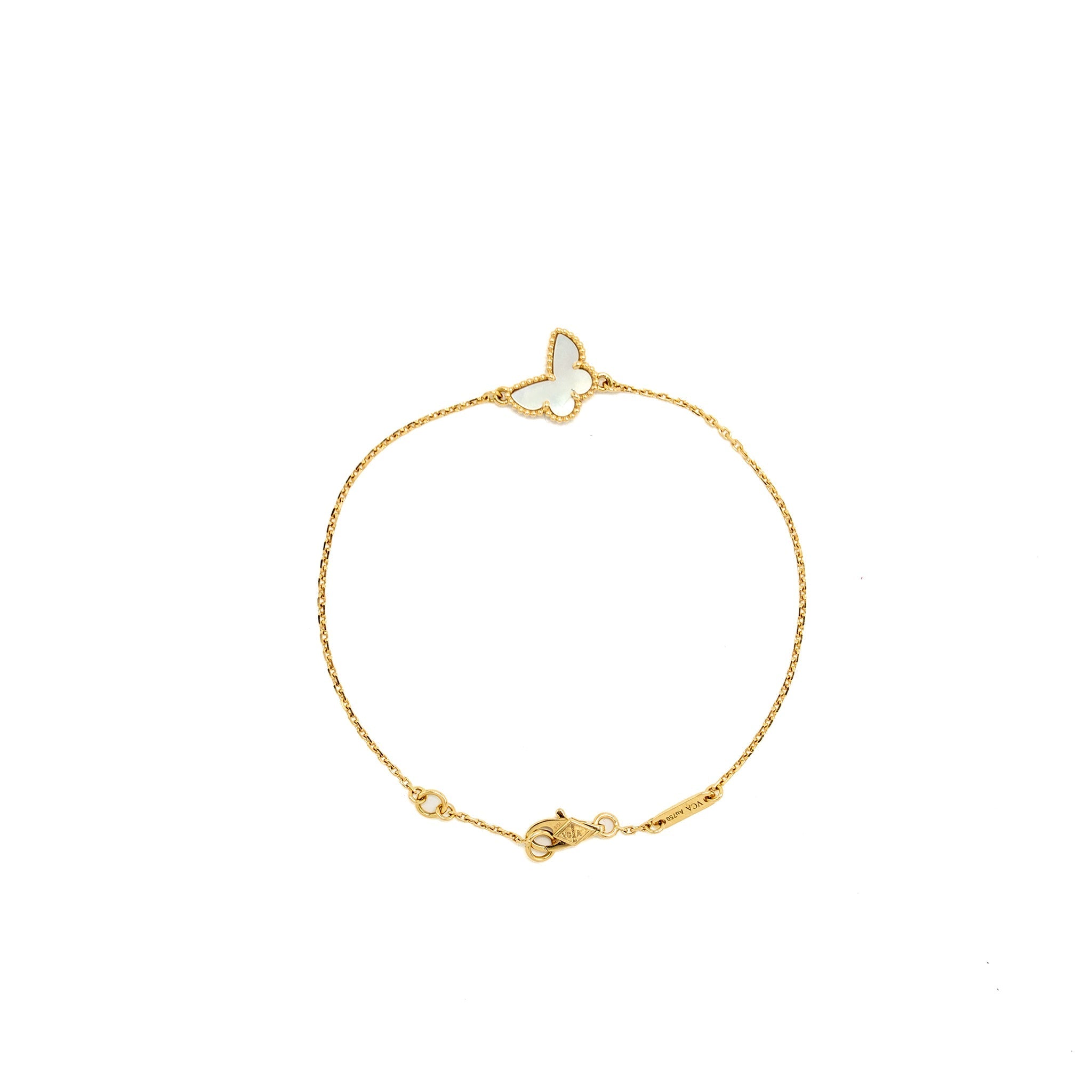 VAN CLEEF & ARPELS SWEET BUTTERFLIES BRACELET YELLOW GOLD, MOTHER-OF-PEARL