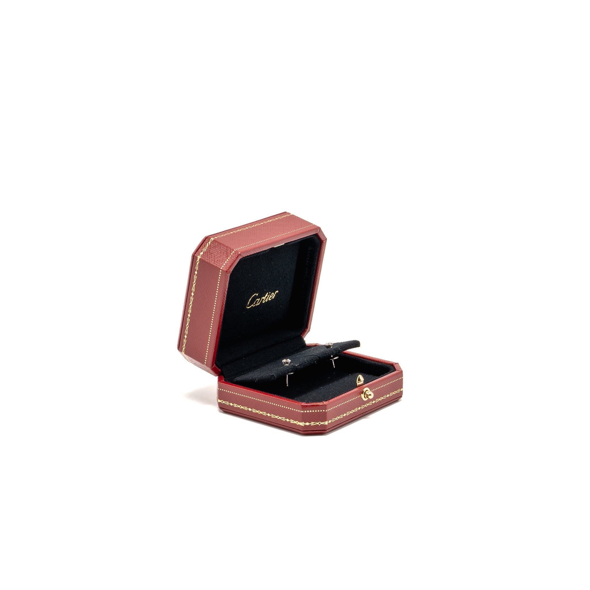 CARTIER 1895 STUD EARRINGS WHITE GOLD, 0.2 CT DIAMONDS