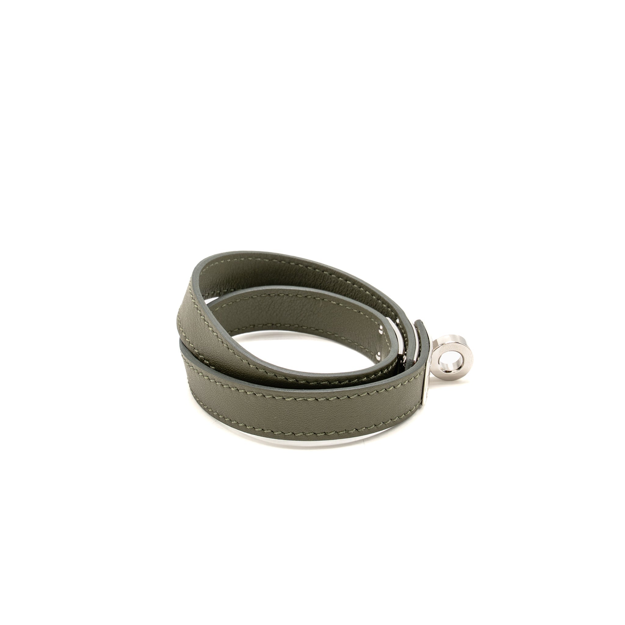 HERMES SIZE T5 KELLY DOUBLE TOUR BRACELET SWIFT VERT VERONESE SHW STAMP W