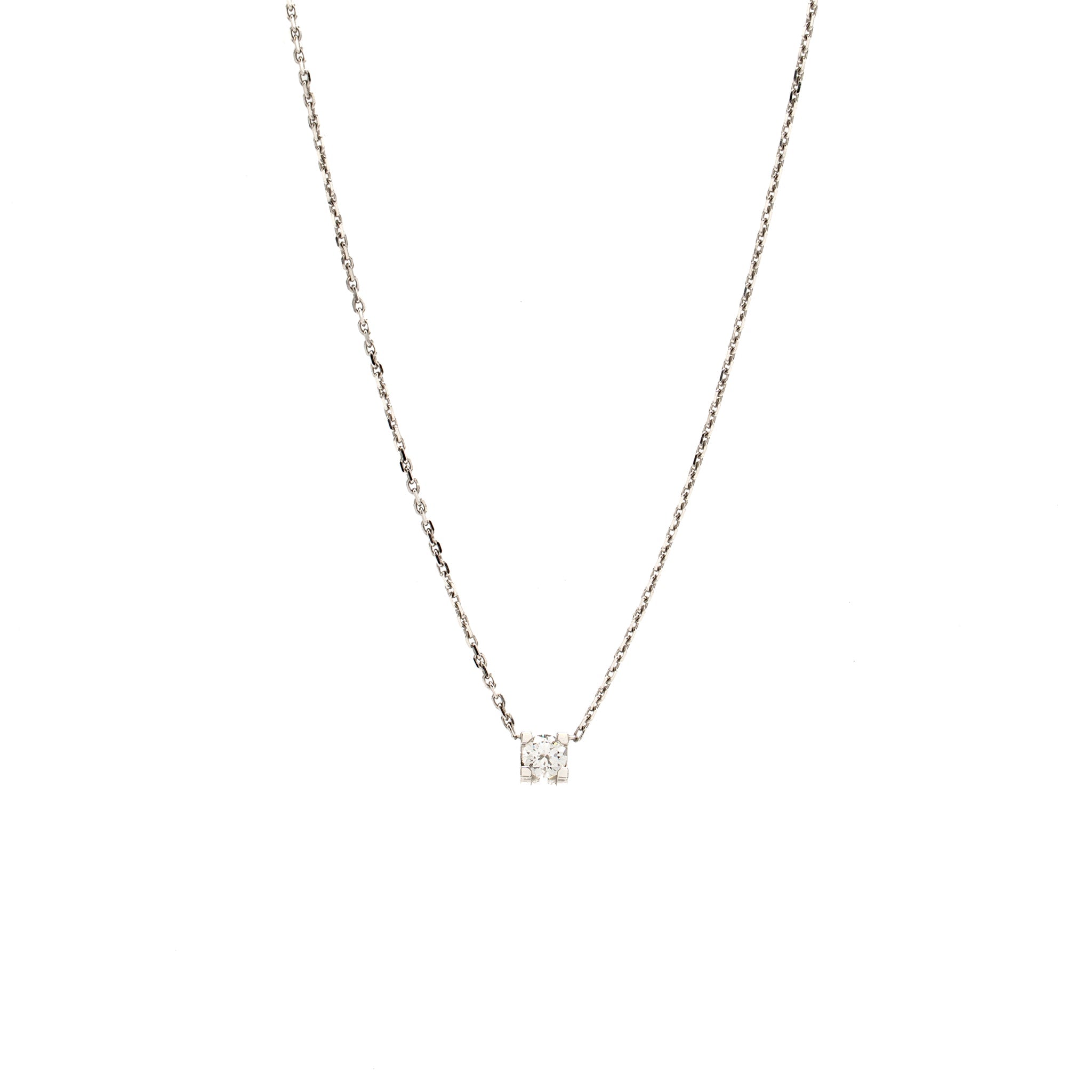 CARTIER DIAMOND NECKLACE WHITE GOLD, 0.22CT